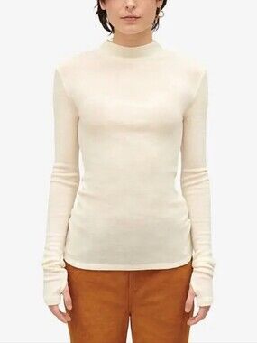 Claudie Pierlot Wool Long Sleeves Top Cream